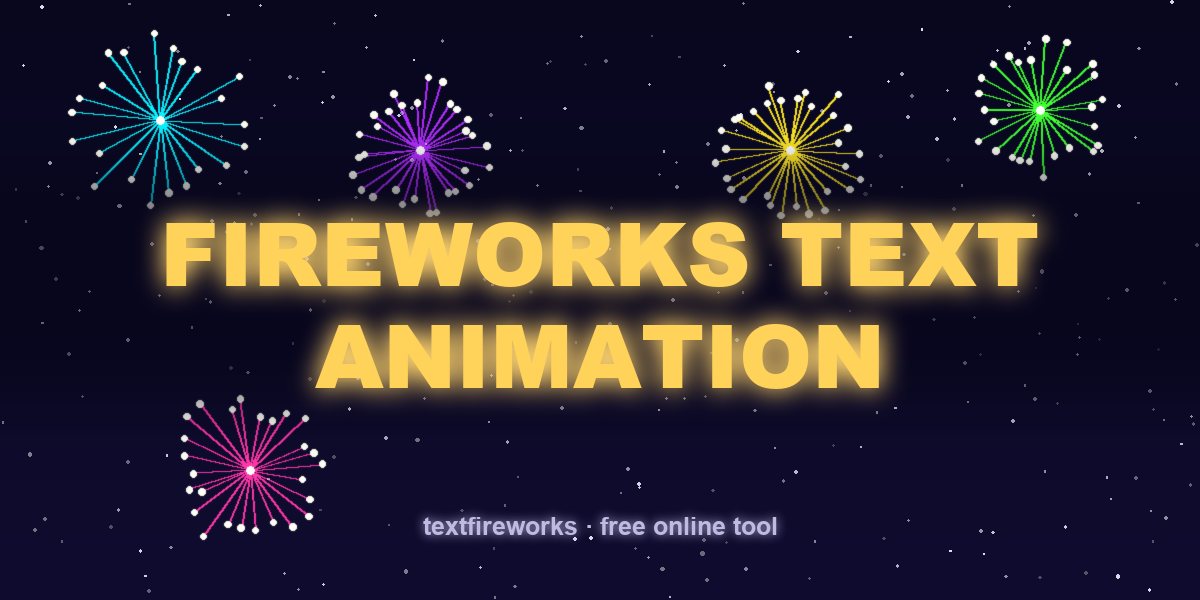 Fireworks Text Animation Online — No After Effects Needed
