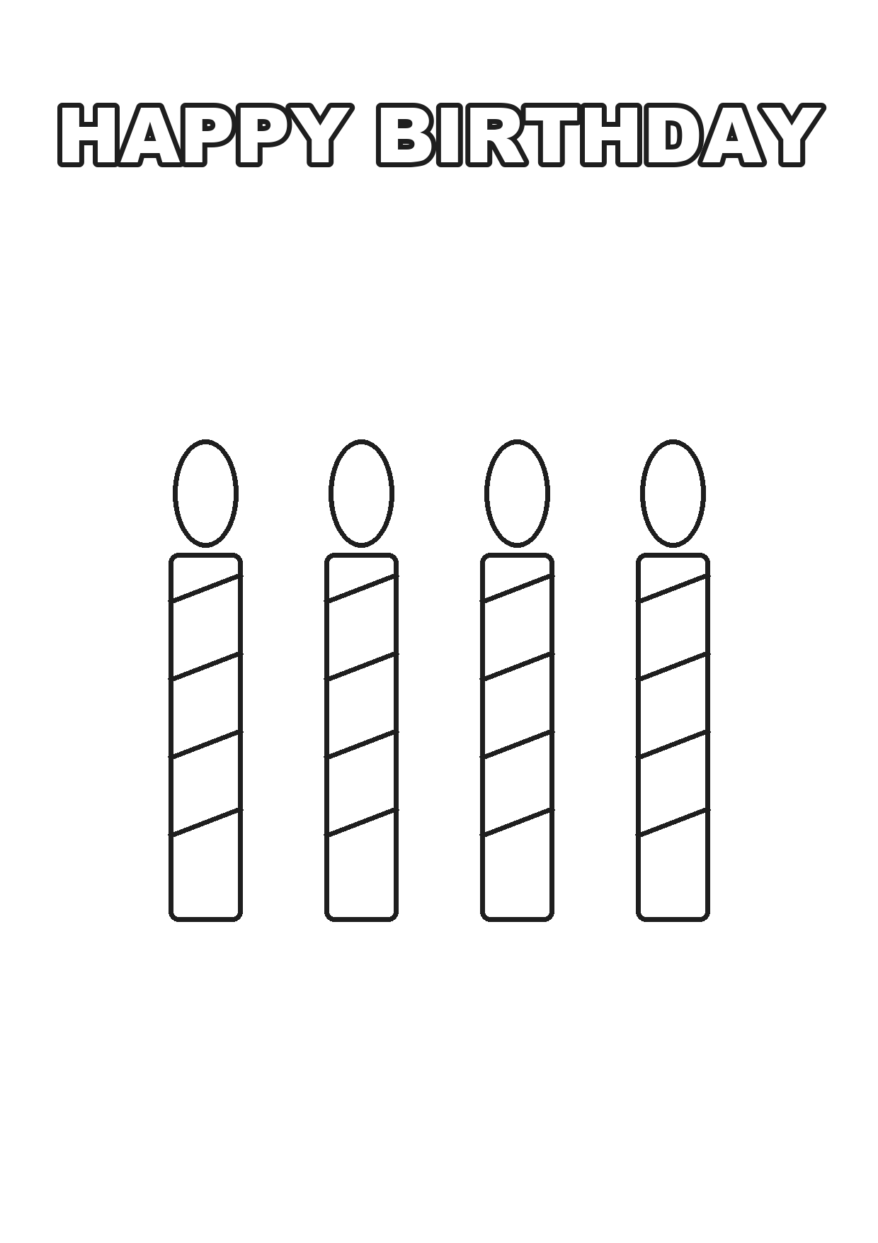 Free printable happy birthday coloring page 4
